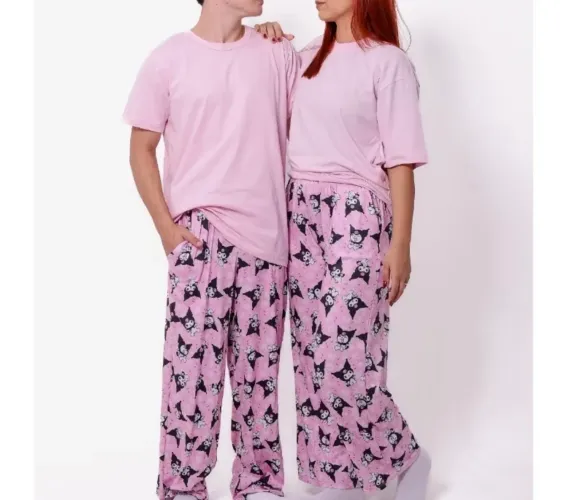 Calça hello kitty e kuromi