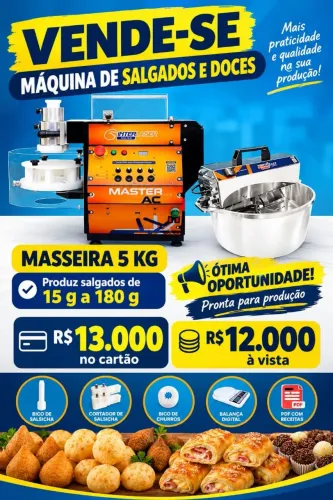 VENDO MÁQUINA DE SALGADOS NOVA. 
