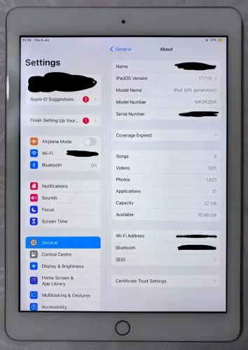 iPad 6th geração excelente condição
