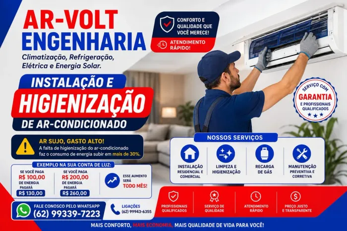 Instalação de ar-condicionado 