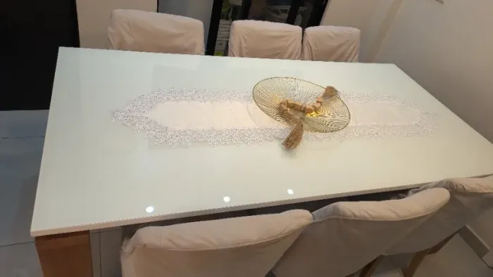 Mesa de jantar retangular de luxo