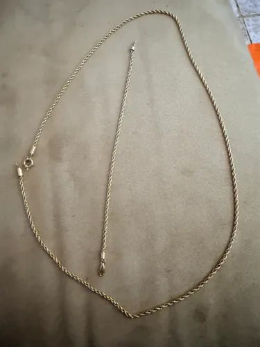 Conjunto cordão e pulseira ouro 18k