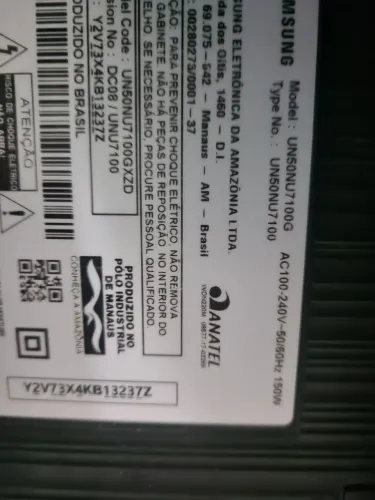 Tv Samsung smart 50 com defeito