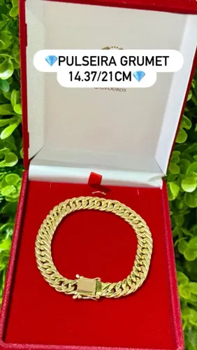 Pulseira de ouro 18k 14.37g Nova | Certificado de garantia