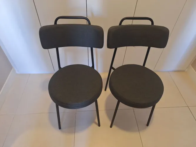 Cadeira Decorativa Estofada Para Sala De Jantar Barcelona - Grafite