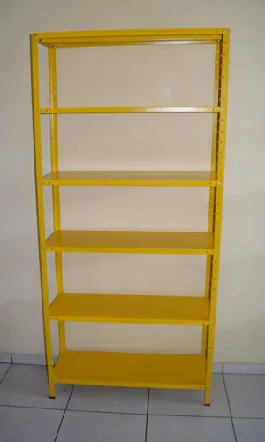 Estante Amarela 198cmx 92cm x 30cm com 6 bandejas