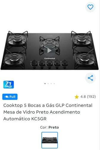 Fogão cooktop nunca usado