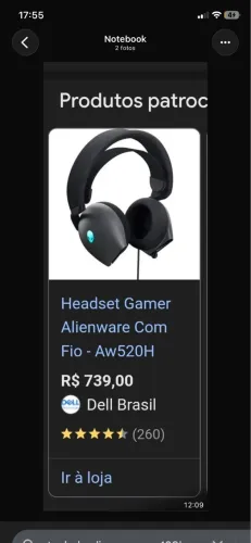 Headset gamer Alienware
