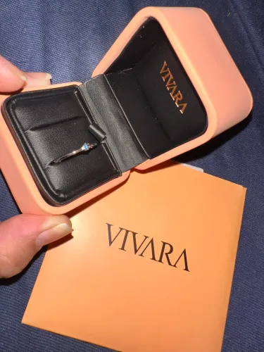 Anel vivara ouro branco 