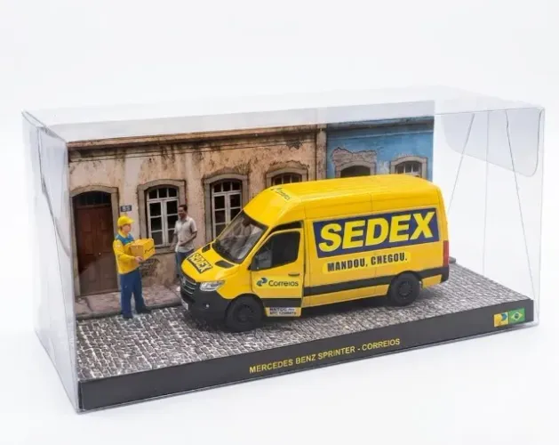 Miniatura Mercedes Benz Sprinter Correios SEDEX 1/32 - Diorama