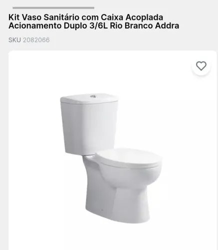 Vaso sanitário novo!