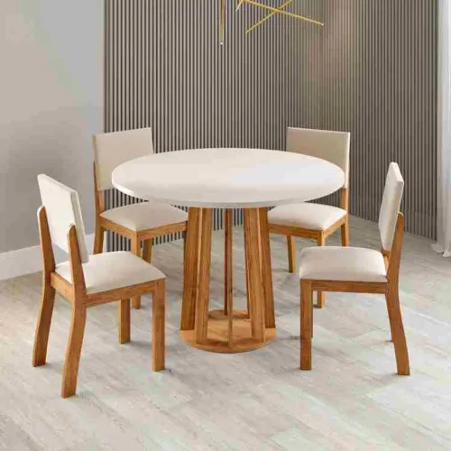 Mesa Melody com 4 cadeiras Bela - Entrega Rápida