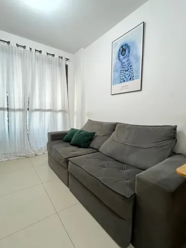 Sofá Retrátil Cinza 3 Lugares Muito Confortável