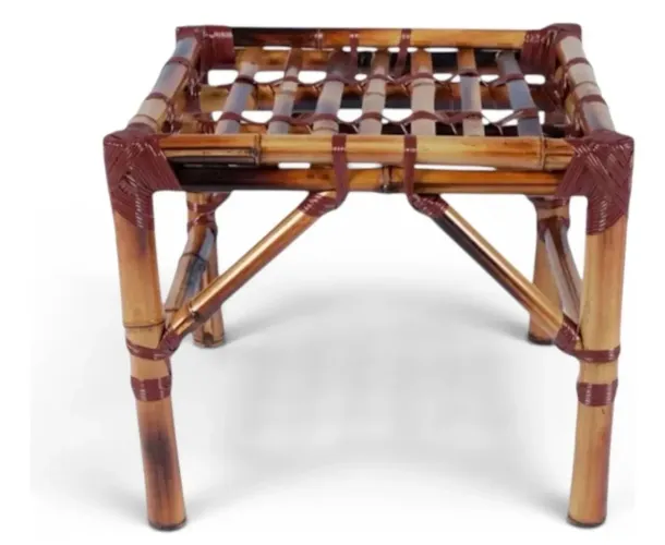 Mesa De Centro Bambu Natural Resistente Decorativa