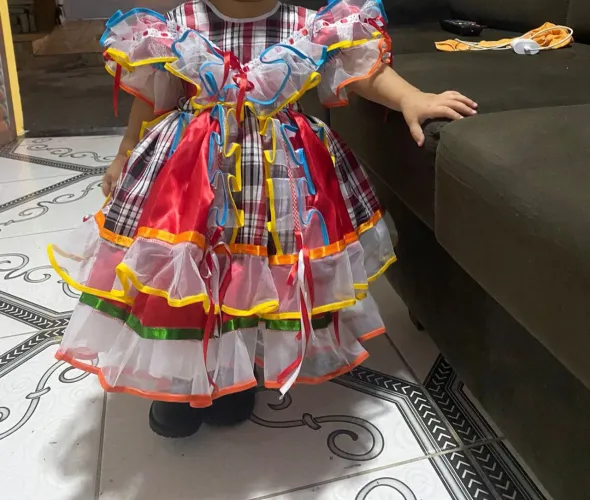 Vestido de São João infantil 
