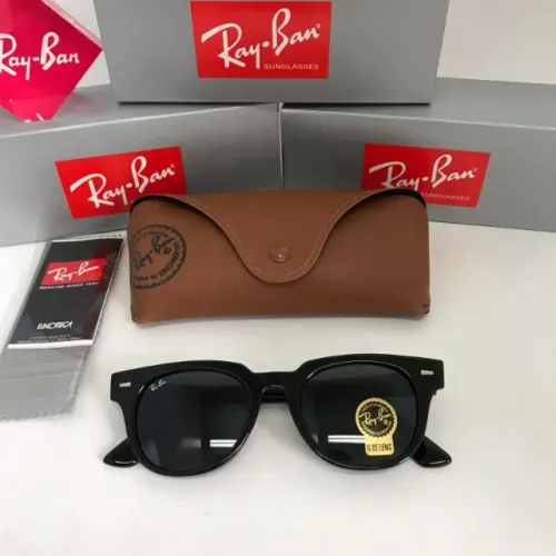 óculos de sol ray-ban meteor black lentes de cristal