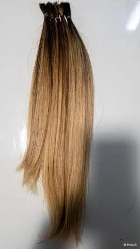 Cabelo humano brasileiro com mechas 45cm