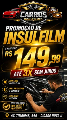 Insulfilm Automotivo a partir de R$ 149,99