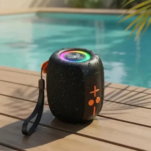 Caixa de Som Portátil Bluetooth Potente Resistente a Água (Novo) 