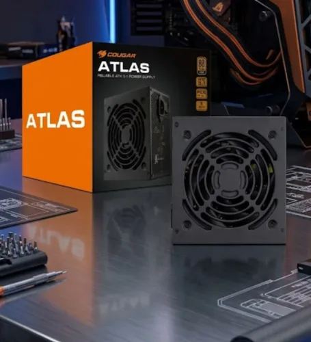 Fonte Cougar Atlas, 650W, 80 Plus Bronze, ATX 3.1, PFC Ativo