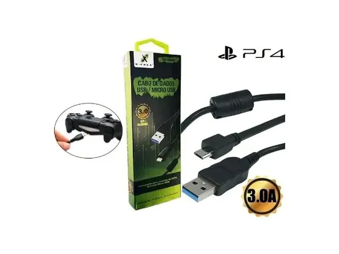 Cabo de Carregamento e Dados USB 3.0 para Controle PS4