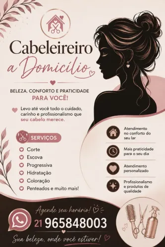 Cabeleiro a domicílio.