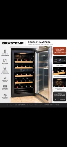 Adega Brastemp 33 Garrafas 93L Inox BZB33BEANA - Excelente Estado
