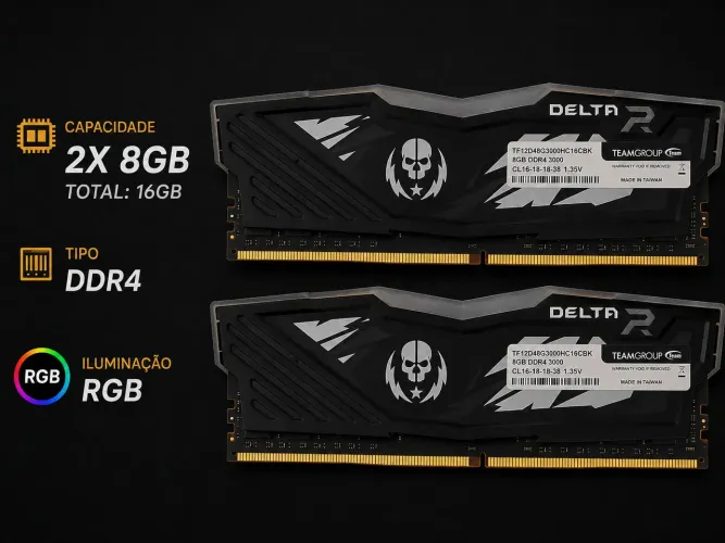 Memória ram gamer 16 GB DDR4 3000 MHz RGB