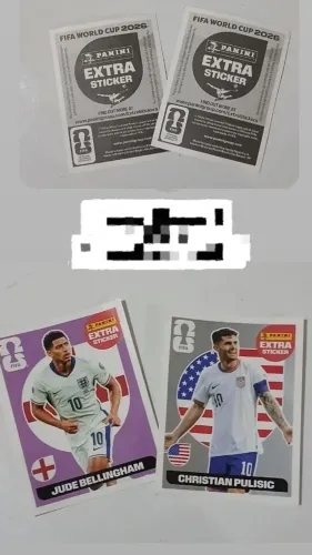 Figurinha Legend WC 2026 Pulisic Prata + Bellingham