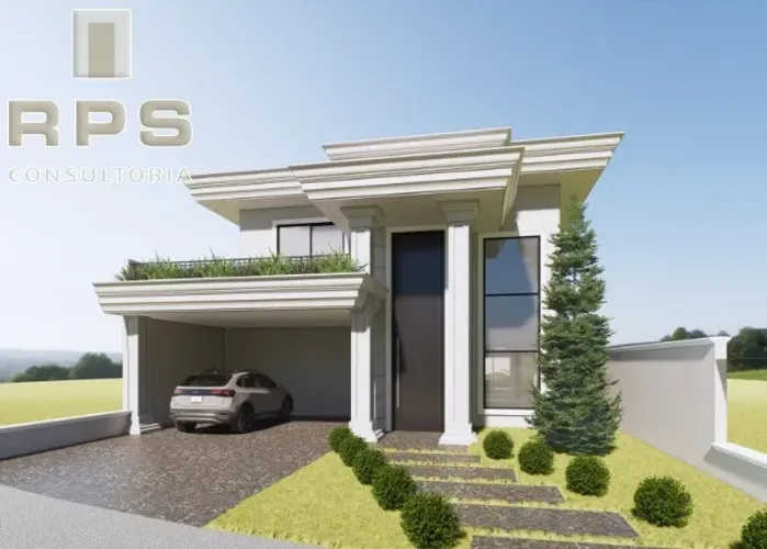 Casa em construção no Condomínio Vista da Serra em Atibaia, 3 suítes, escritório reversive