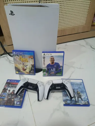 Ps5 2 controle 4 jogos 3.800 passo cartão com acréscimo da máquina