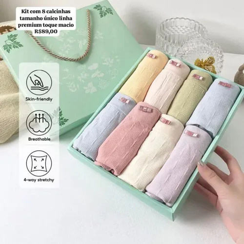 Kit de calcinha feminina conforto e qualidade