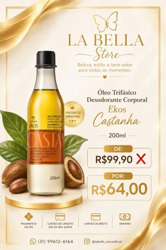 Óleo Trifásico Ekos Castanha 200ml