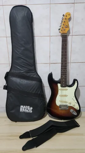 Oportunidade! Guitarra SX Custom Hand Made Stratocaster - Usada