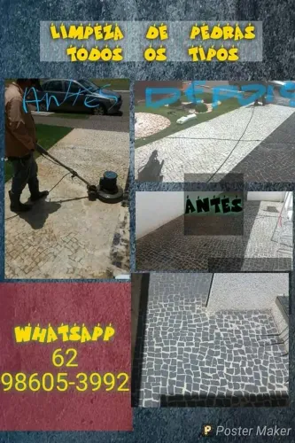 Limpeza de Pedras Pirenopolis,Portuguesa,miracema,calçadas e outras