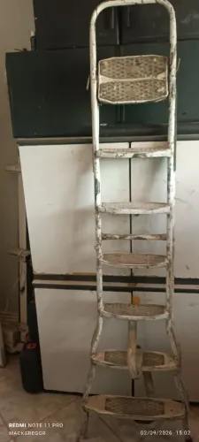 Escada aço 7 degraus