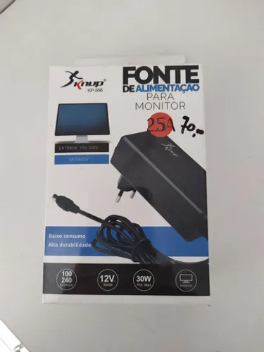 Fonte de alimentação p/ monitor LG 12V, 30W, KP-556. Novo.