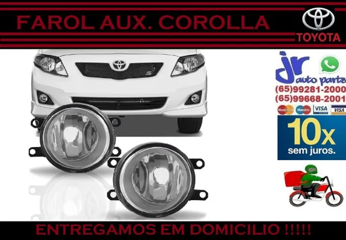 Par Farol de Milha Corolla 2012 2013 2014 Auxiliar Neblina (Repoçisão)