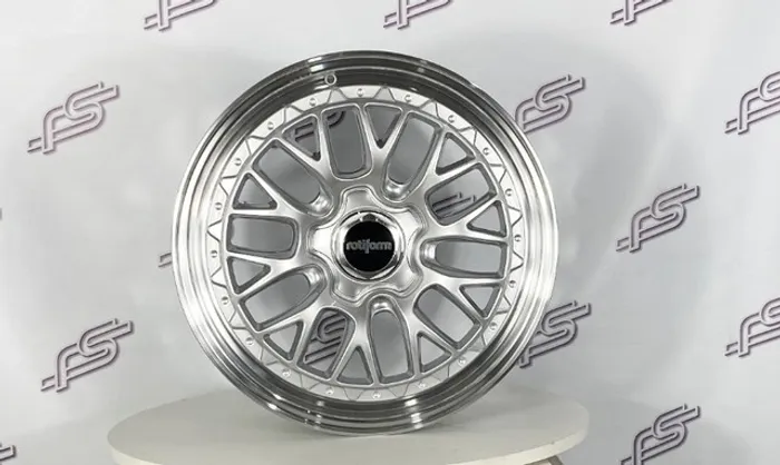 Jogo De Rodas Rotiform LSR Prata Borda Diamantada 5x112 - 19x8,5