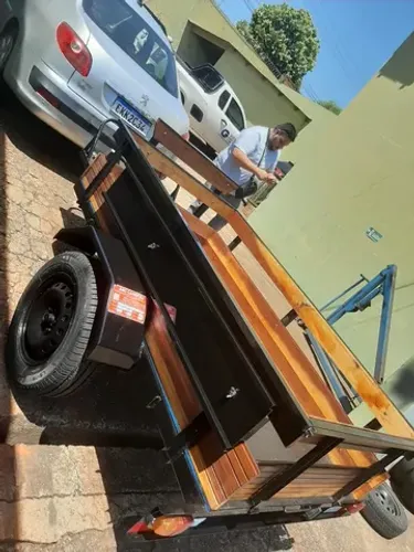 carreta fazendinha mista 1,10 x 2,00 para 2 motos