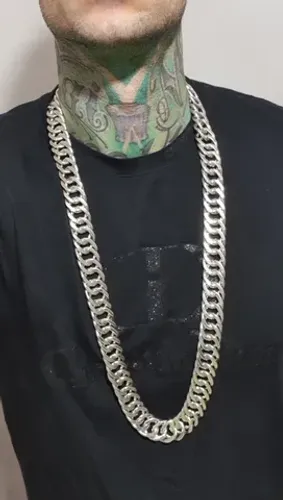 promoção de natal - corda de prata maciça 990 exclusiva - peso ( 582g ) - peça exclusiva