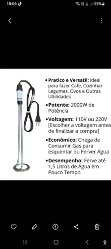 Fervedor Elétrico 220vts