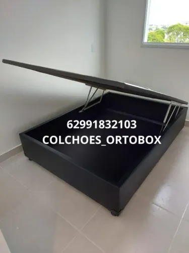 Cama Box baú Casal inteiro com pistões hidraulicos