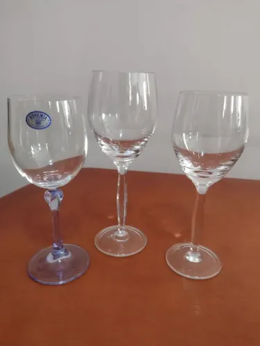 Taças de cristal 3 peças diferentes tamanhos