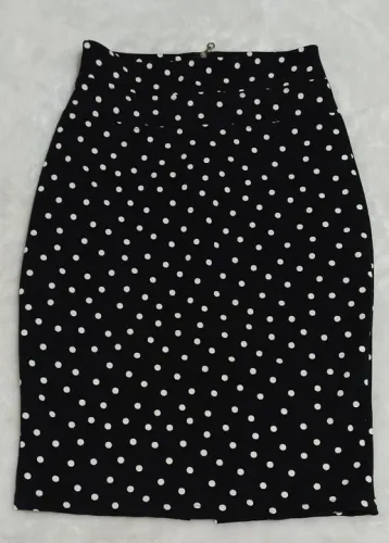 Saia Polka Dot Preta