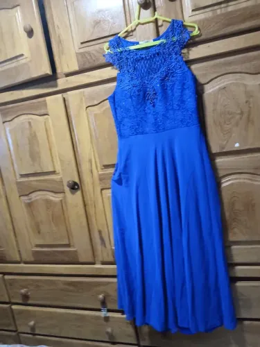 Vestido de festa, azul Royal,tam.G.( 90,00)