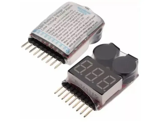 Buzzer Teste Alarme Monitor De Voltagem De Bateria 1a8s Lipo Aeromodelismo-COD-AM37 