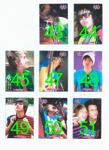 5 Cards Cartas Figurinhas Restart Idolos Pop Music