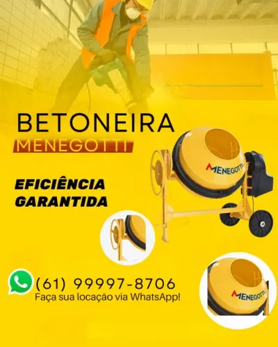 Betoneira Menegotti - Diária, Semanal, Mensal