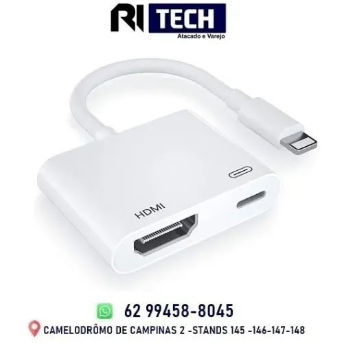 Adaptador Lightning Para Hdmi Tv Compativel iPhone E iPad